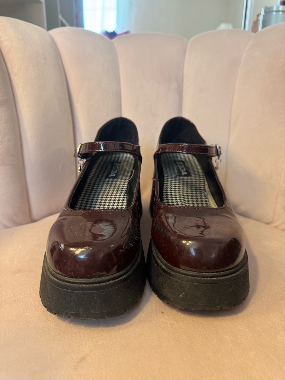 Maroon Mary Janes
